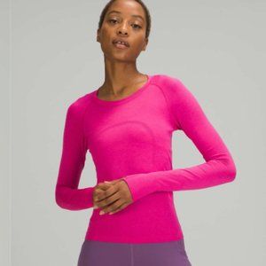 lululemon Race Length Sonic Pink Swiftly LS